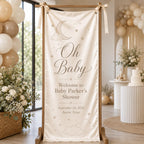 Personalized Satin Baby Shower Welcome Banner, Custom Fabric Event Sign – product photo 8