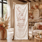 Personalized Satin Baby Shower Welcome Banner, Custom Fabric Event Sign – product photo 9