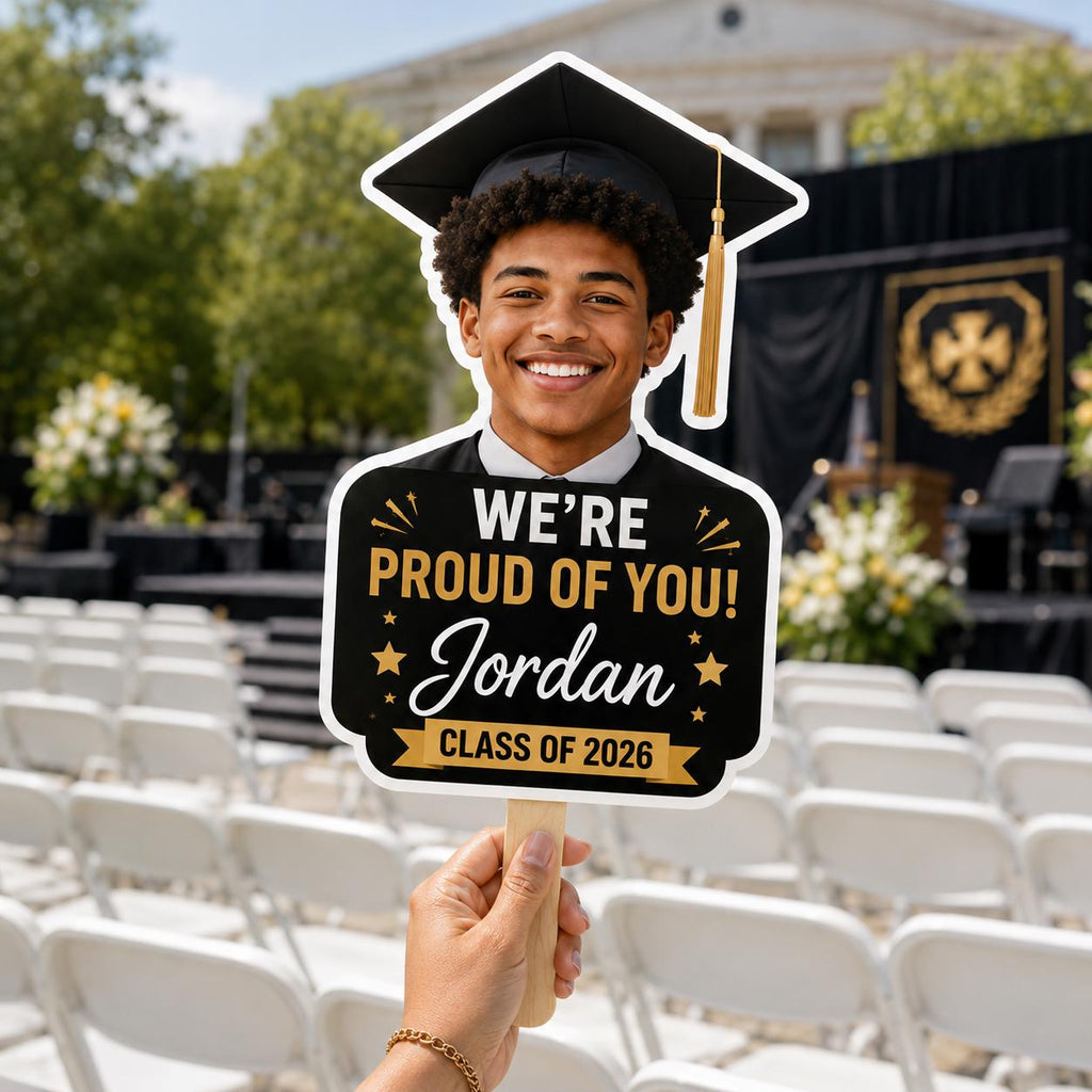 Custom Graduation Photo Fan, Class of 2026 Grad Party Prop - product image 8