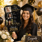 Custom Graduation Photo Fan, Class of 2026 Timeline Keepsake – main product view