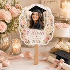 Floral Graduation Photo Fan, Custom Class of 2026 Keepsake, Personalized Grad Gift – product photo 8
