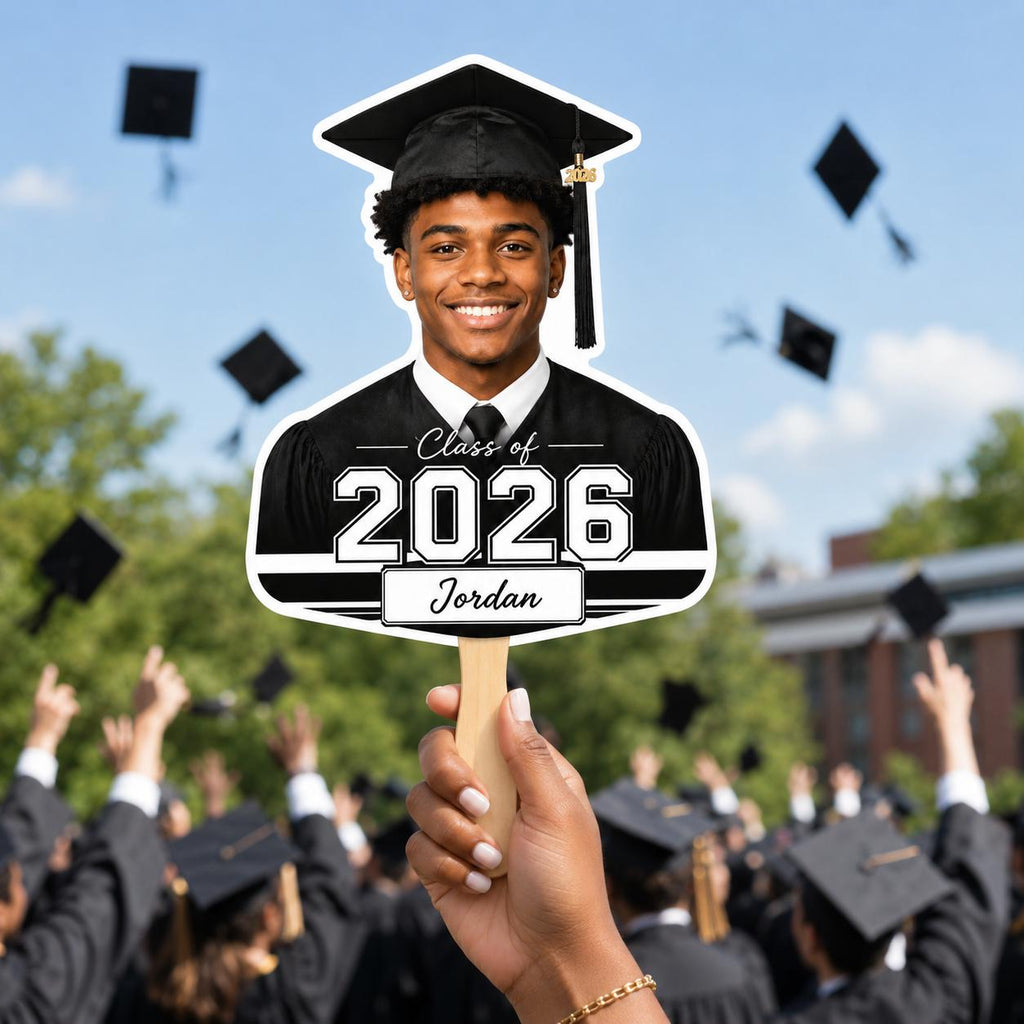 Custom Graduation Photo Fan, Class of 2026 Personalized Graduate Prop - product image 7