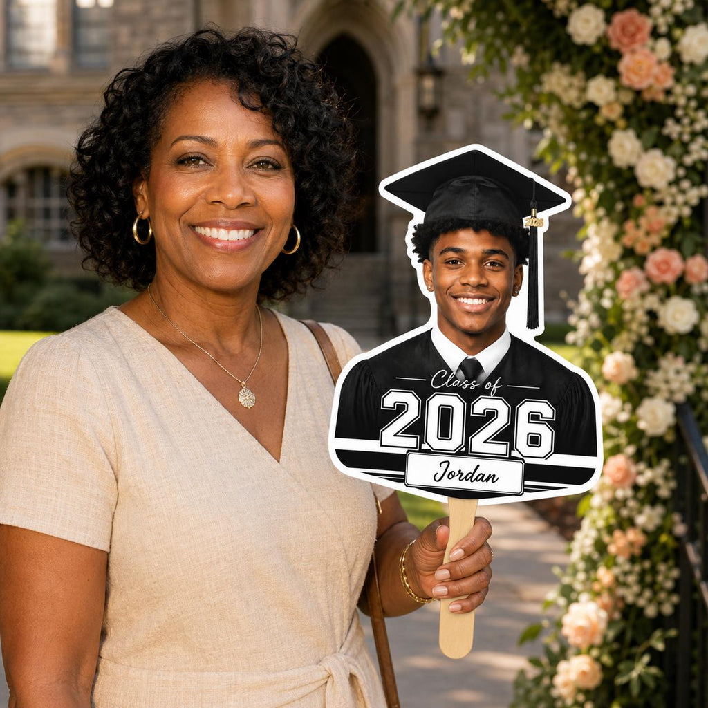 Custom Graduation Photo Fan, Class of 2026 Personalized Graduate Prop - product image 6