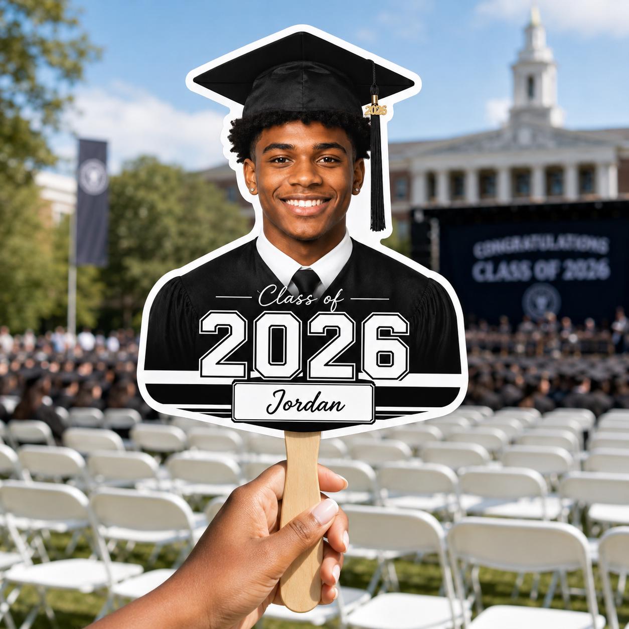 Custom Graduation Photo Fan, Class of 2026 Personalized Graduate Prop - product image 9