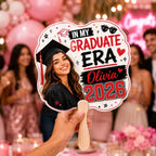 Custom Graduation Photo Hand Fan, Class of 2026 Grad Party Prop – main product view