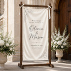 Personalized Satin Wedding Welcome Banner, Custom Ceremony Signage – product photo 7