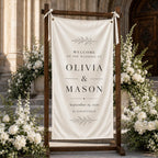 Personalized Satin Wedding Welcome Banner, Custom Ceremony Signage – product photo 6