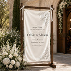 Personalized Satin Wedding Welcome Banner, Custom Ceremony Signage – product photo 8