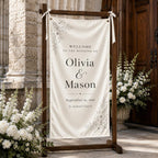 Personalized Satin Wedding Welcome Banner, Custom Ceremony Signage – product photo 10