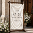 Personalized Satin Wedding Welcome Banner, Custom Ceremony Signage – product photo 9