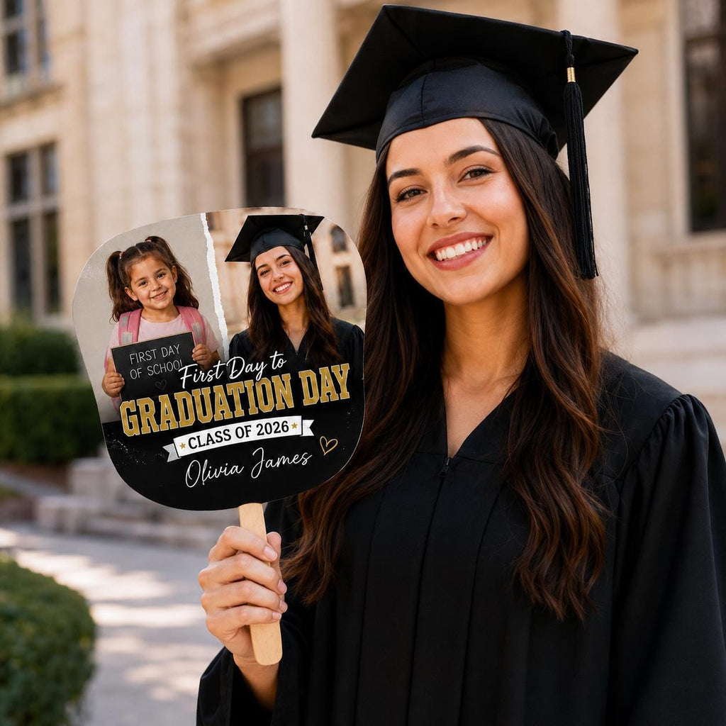 Custom Photo Graduation Fan, Class of 2026 Keepsake, Personalized Graduate Souvenir - product image 6