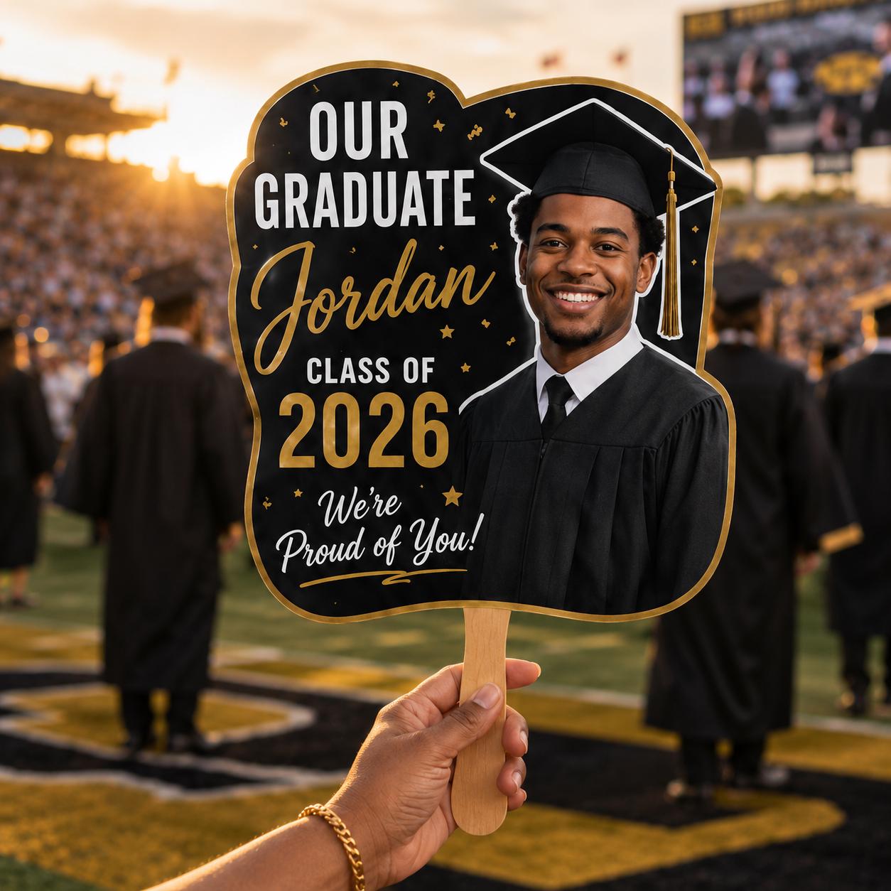 Custom Graduation Photo Fan, Class of 2026 Keepsake Prop - product image 3