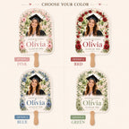 Floral Graduation Photo Fan, Custom Class of 2026 Keepsake, Personalized Flower Graduate – product photo 4