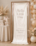 Satin Welcome Baby Shower Banner – product photo 2