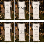 Minimal Engagement Banner, Personalized Fabric Welcome Sign – product photo 2