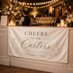 Personalized Cheers Wedding Bar Banner – product photo 4
