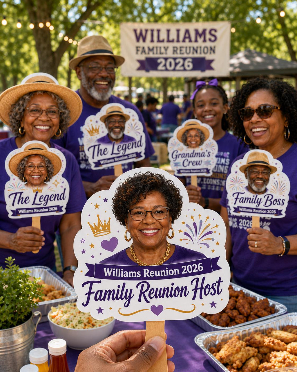 Custom Photo Hand Fan, Family Reunion Party Favor, Personalized Keepsake - product image 5