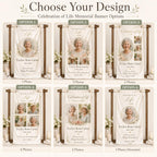 Memorial Photo Banner, Personalized Celebration of Life Fabric Sign, Custom Satin Remembrance – product photo 2