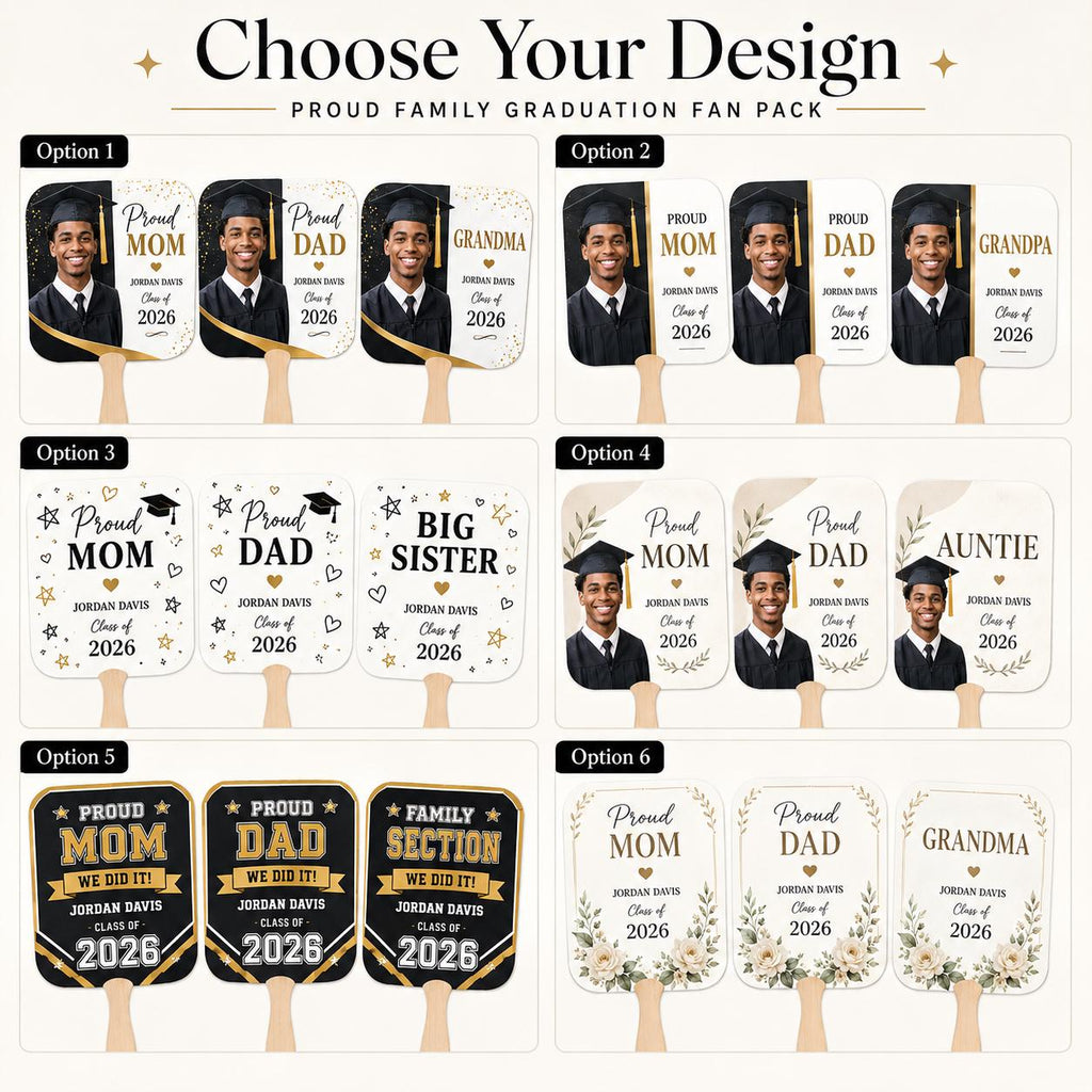 Custom Photo Graduation Fans, Class of 2026 Family Keepsake Props - product image 3