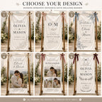 Wedding Welcome Banner, Personalized Satin Ceremony Sign – product photo 4