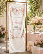 Personalized Satin Bridal Shower Welcome Banner, Custom Fabric Event Signage – product photo 8