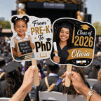 Custom Graduation Photo Hand Fan, Class of 2026 Grad Prop – product photo 7