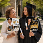 Custom Graduation Photo Hand Fan, Class of 2026 Grad Prop – product photo 2