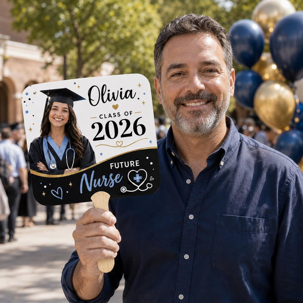 Custom Photo Graduation Fan, Class of 2026 Future Nurse Prop - product image 8