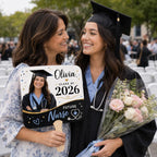 Custom Photo Graduation Fan, Class of 2026 Future Nurse Prop – main product view
