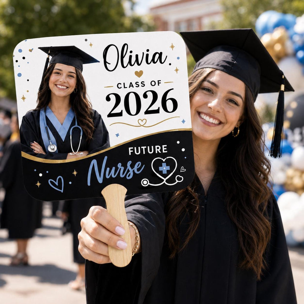 Custom Photo Graduation Fan, Class of 2026 Future Nurse Prop - product image 10