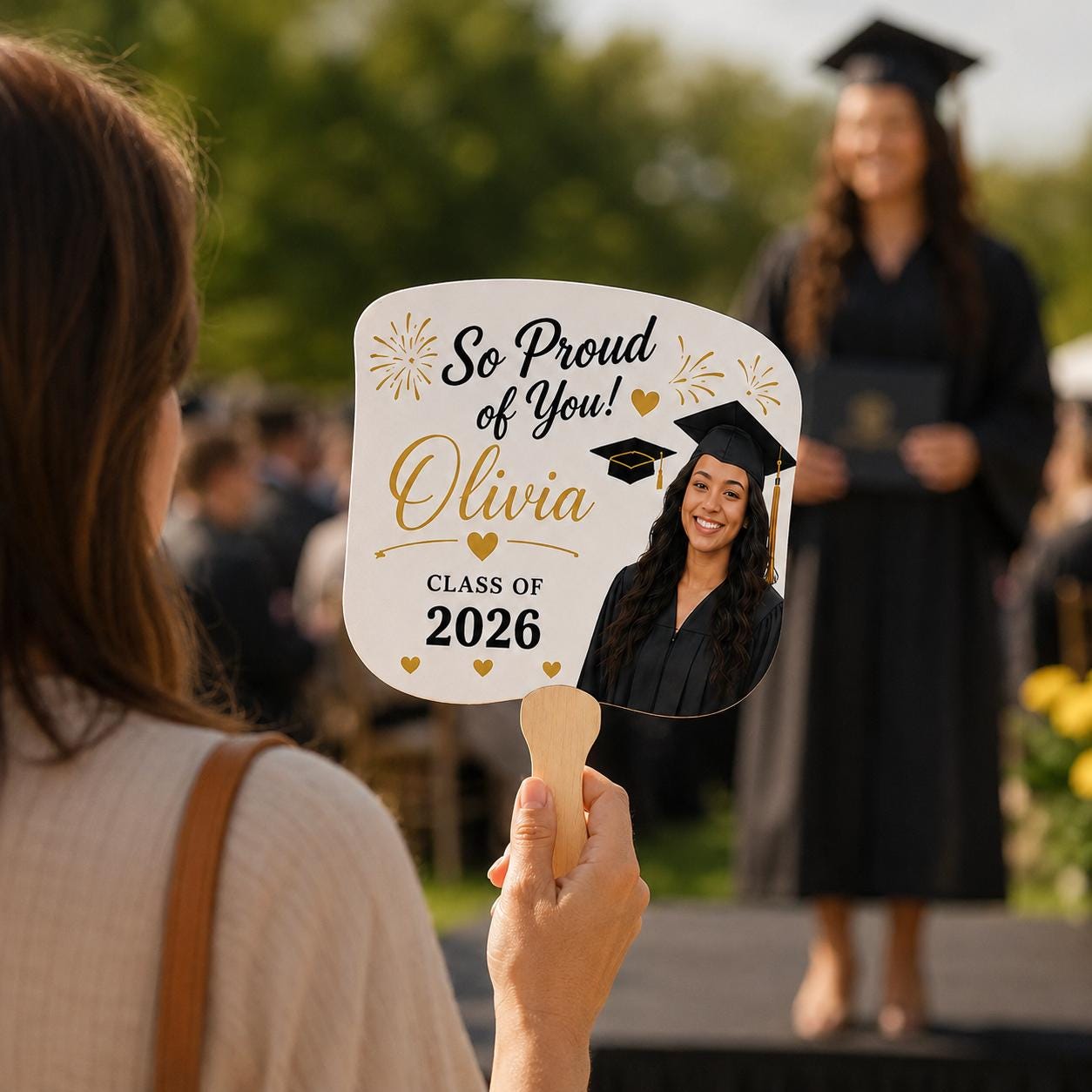 Custom Graduation Photo Fans, Class of 2026 Family Keepsake Props - product image 8