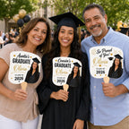 Custom Graduation Photo Fans – main product view