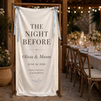 Personalized Satin Wedding Welcome Banner, Rehearsal Dinner Sign – product photo 3