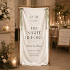 Personalized Satin Wedding Welcome Banner, Rehearsal Dinner Sign – product photo 9