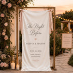 Personalized Satin Wedding Welcome Banner, Rehearsal Dinner Sign – product photo 8