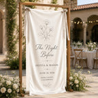 Personalized Satin Wedding Welcome Banner, Rehearsal Dinner Sign – product photo 7