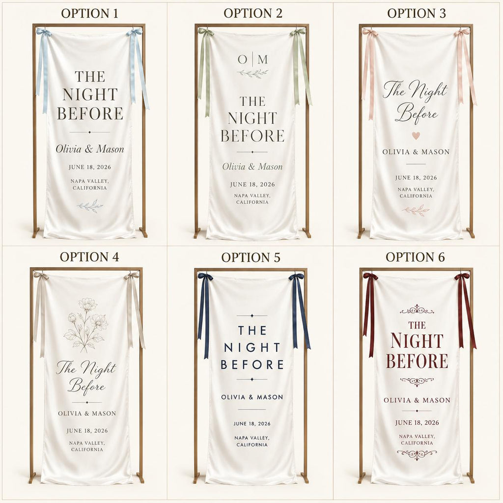 Personalized Satin Wedding Welcome Banner, Rehearsal Dinner Sign - product image 4