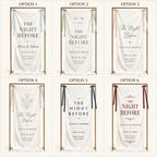 Personalized Satin Wedding Welcome Banner, Rehearsal Dinner Sign – product photo 4