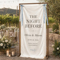 Personalized Satin Wedding Welcome Banner, Rehearsal Dinner Sign - product image 1