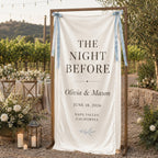 Personalized Satin Wedding Welcome Banner, Rehearsal Dinner Sign – main product view