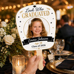 Custom Graduation Photo Fan, Class of 2026 Grad Party Prop, Personalized Keepsake – product photo 5