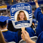 Custom Graduation Photo Fan, Class of 2026 Grad Party Prop, Personalized Keepsake – product photo 9