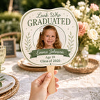 Custom Graduation Photo Fan, Class of 2026 Grad Party Prop, Personalized Keepsake – product photo 8