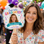 Custom Graduation Photo Fan, Class of 2026 Grad Party Prop, Personalized Keepsake – product photo 7