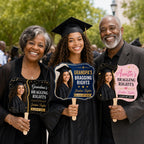 Custom Photo Graduation Fan, Class of 2026 Proud Grandma Prop – product photo 8