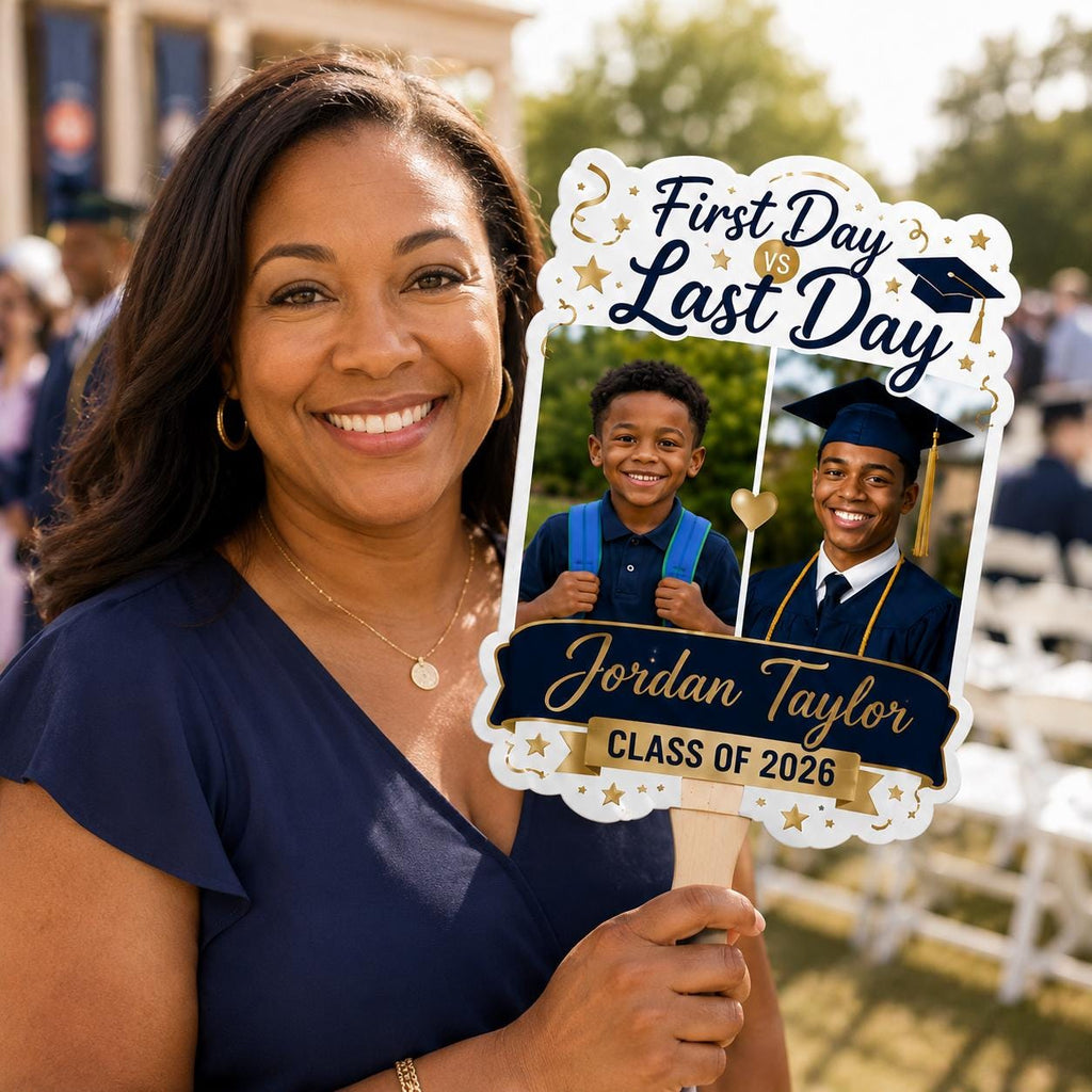 Custom Photo Graduation Fan, Class of 2026 Prop, Personalized Grandma Keepsake - product image 7