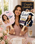 Custom Graduation Photo Fan, Class of 2026 Keepsake Prop – product photo 9