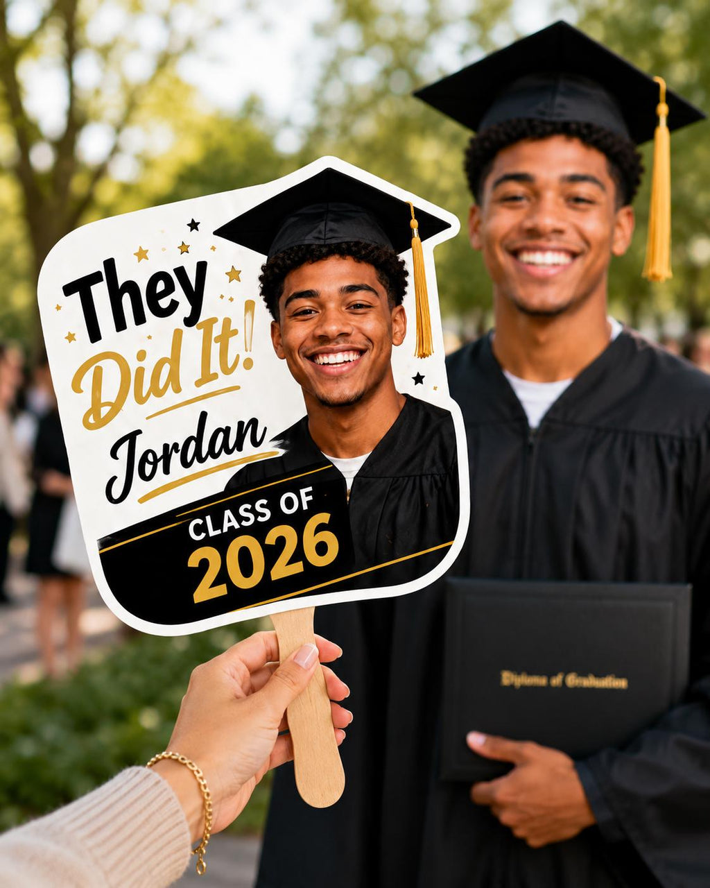 Custom Graduation Photo Fan, Class of 2026 Party Prop, Personalized Grad Keepsake - product image 7