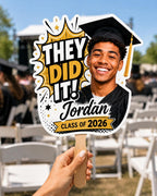 Custom Graduation Photo Fan, Class of 2026 Party Prop – product photo 9