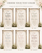 Custom Satin Wedding Weekend Welcome Banner – product photo 3